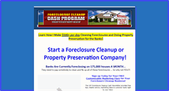 Desktop Screenshot of foreclosurecleanupcashprogram.com