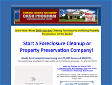 Tablet Screenshot of foreclosurecleanupcashprogram.com